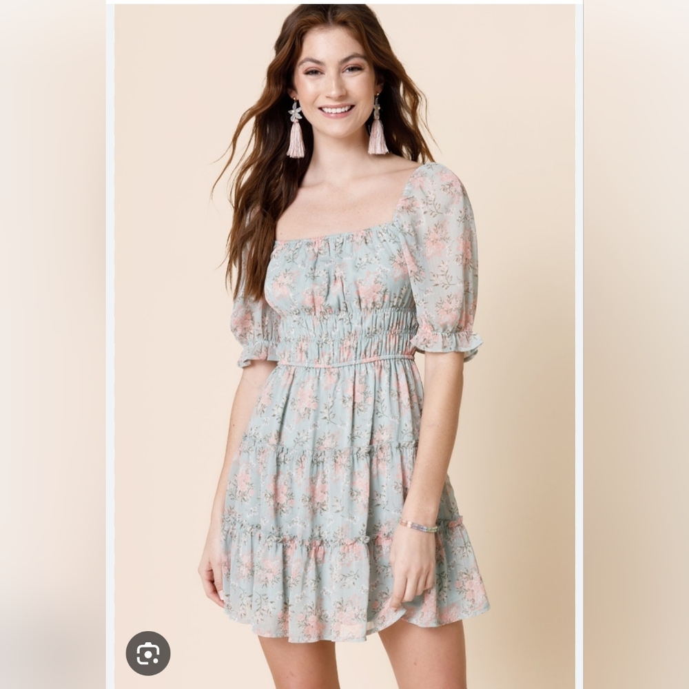 Floral Puff Sleeve Dress